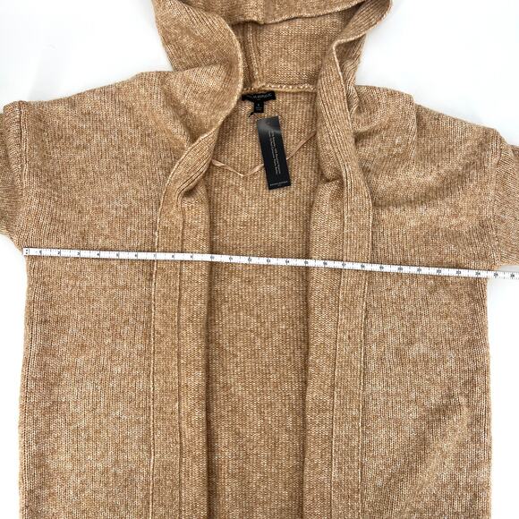 Banana Republic Womens Open Front Hoodie Cardigan Sweater NWT Size L Tan - Picture 4 of 10